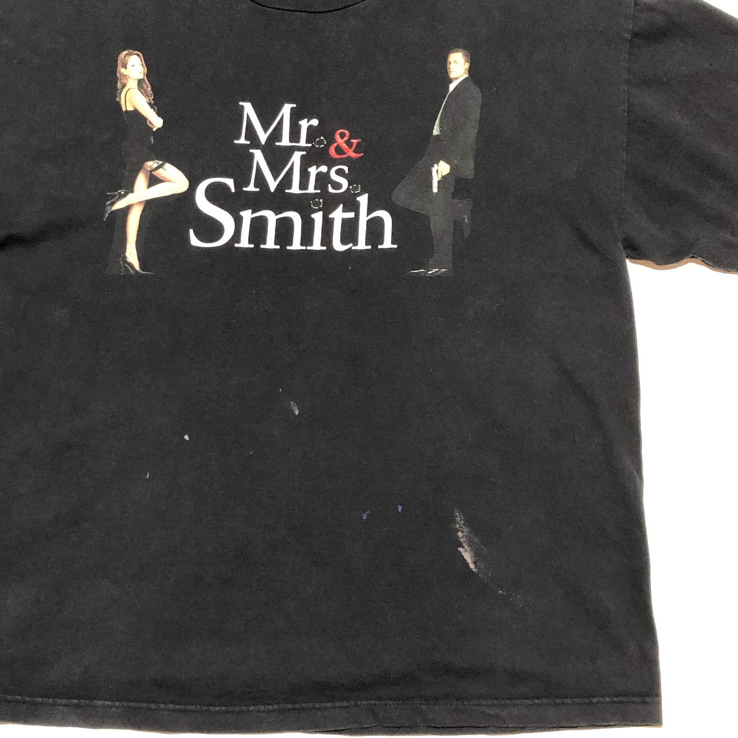 00s Mr. \u0026 Mrs. Smith T shirt スミス Movieしかもデッドストックです